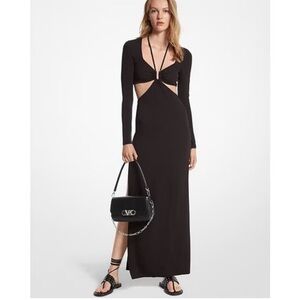 Michael Kors Black Cut-Out Maxi Dress